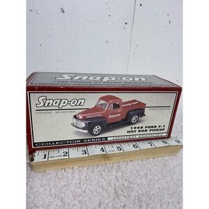 Snap-on Tools 1948 Ford F-1 Hot Rod Pickup 1/25 Scale Die-Cast Coin Bank Red